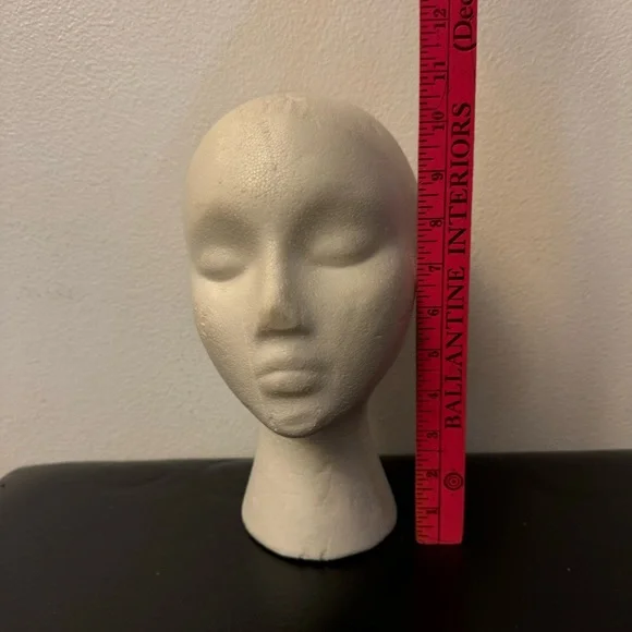 styrofoam feminine MANNEQUIN display HEAD for WIGS and HATS - Picture 5 of 5